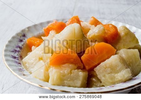 Turkish Food Celery Salad With Olive Oil / Zeytinyagli Kereviz.