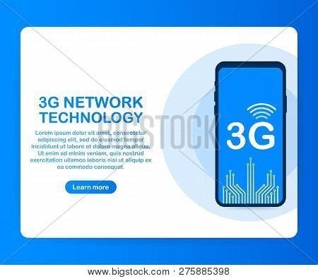 3g Network Wireless Systems And Internet. Communication Network. Vector Stock Illustration.