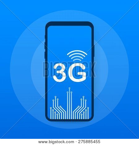 3g Network Wireless Systems And Internet. Communication Network. Vector Stock Illustration.