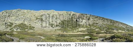 Glacial Lagoon Next To The Pico Del Nevero (snowfield Peak; 2.209 Metres), In Guadarrama Mountains N