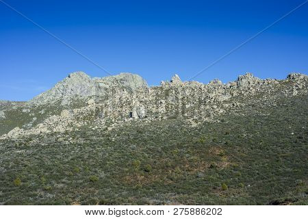 Views Of Guadarrama Mountains (madrid, Spain) With La Maliciosa Peak In The Background.