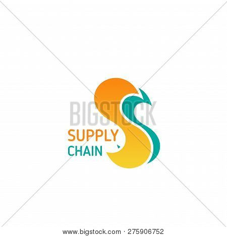 Supply Chain Vector Icon Isolated On A White Background. Concept Of Logistic And Delivery Service. S