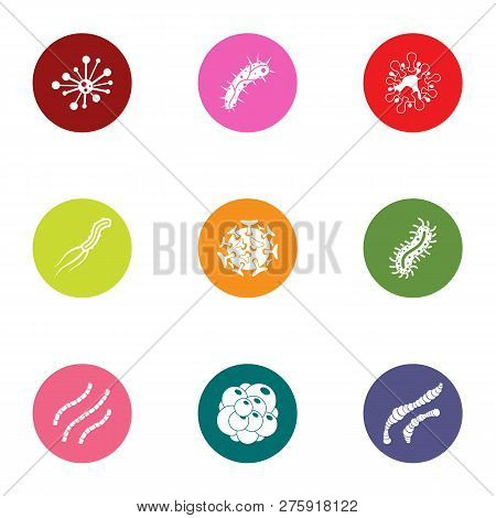 Mutation Icons Set. Flat Set Of 9 Mutation Icons For Web Isolated On White Background