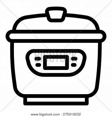 Modern Multicooker Icon. Outline Modern Multicooker Icon For Web Design Isolated On White Background