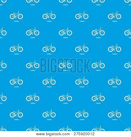 Fatbike Pattern Seamless Blue Repeat For Any Use