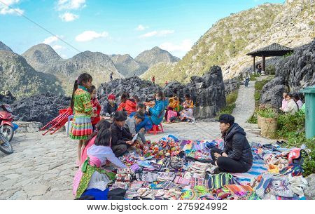 Dong Van, Vietnam - Dec 1, 2018 : Dong Van Karst Plateau Geopark