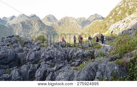 Dong Van, Vietnam - Dec 1, 2018 : Dong Van Karst Plateau Geopark
