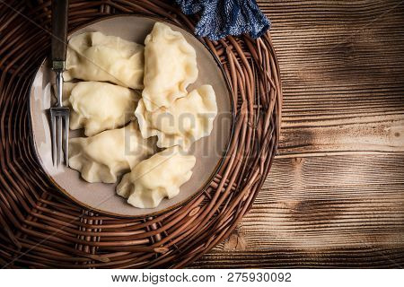 Homemade Dumplings With Cheese.