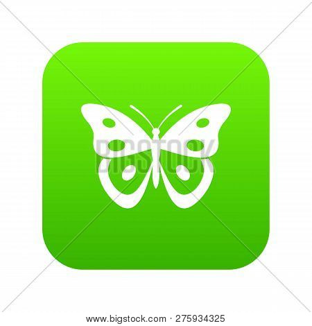 Butterfly Pierid Icon Digital Green For Any Design Isolated On White Illustration