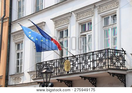 Krakow City In Poland. Consulate Of France.