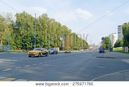 Moscow, Russia - September, 2018: Teply Stan Street In Moscow