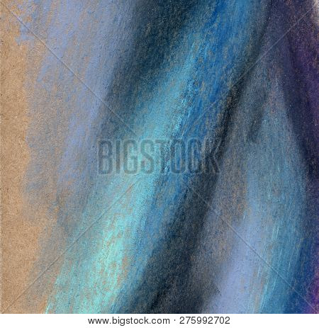 Abstract Background. Multistage Gradient Could Colors. Hand-drawn With Soft Pastel.
