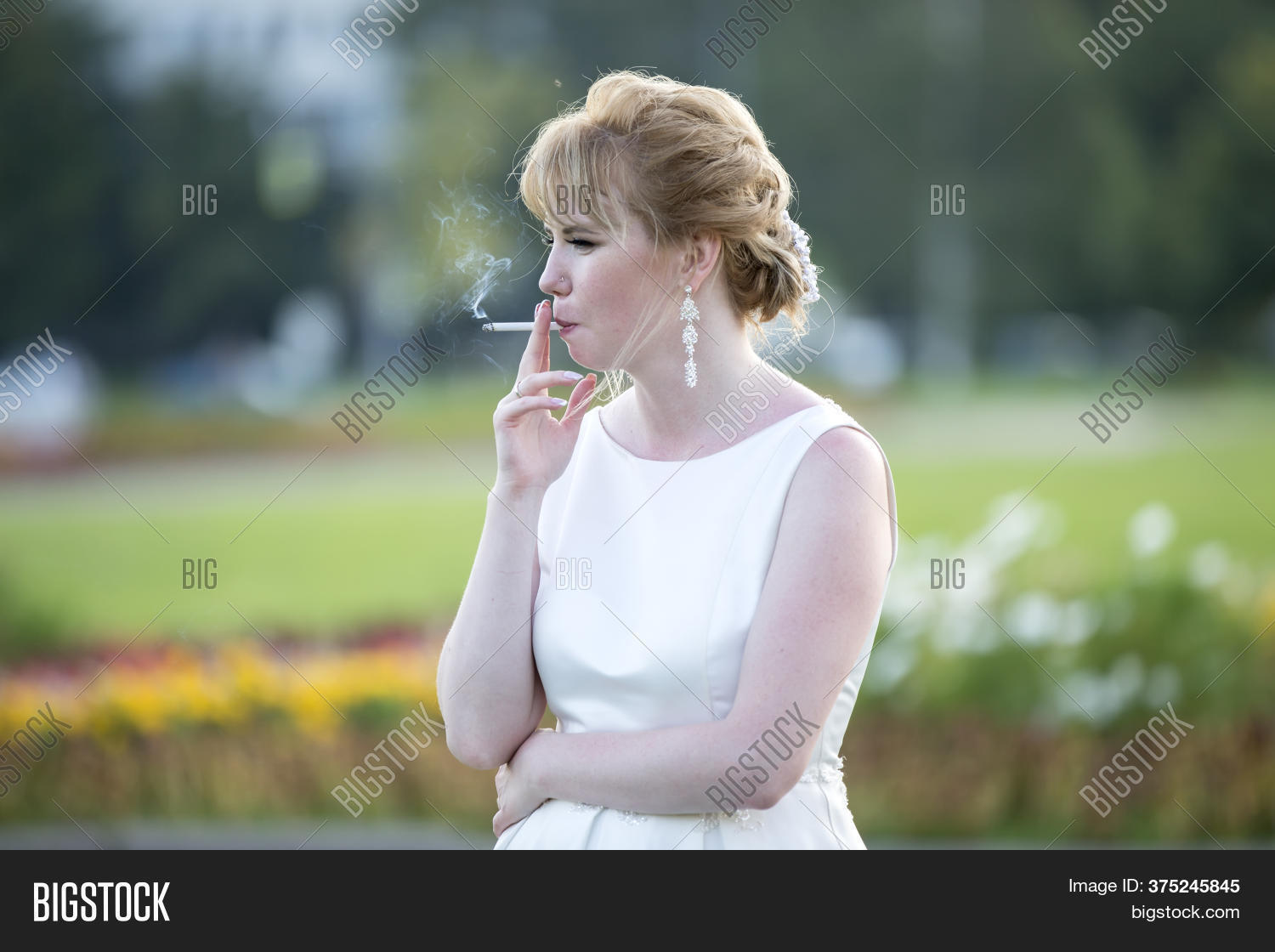 Bride Cigarette. Young Image & Photo (Free Trial) | Bigstock