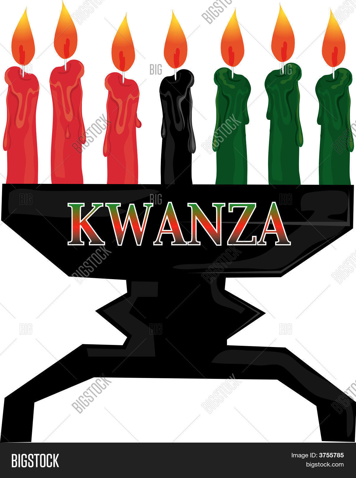 Kwanzaa Candles Vector &amp; Photo (Free Trial) | Bigstock