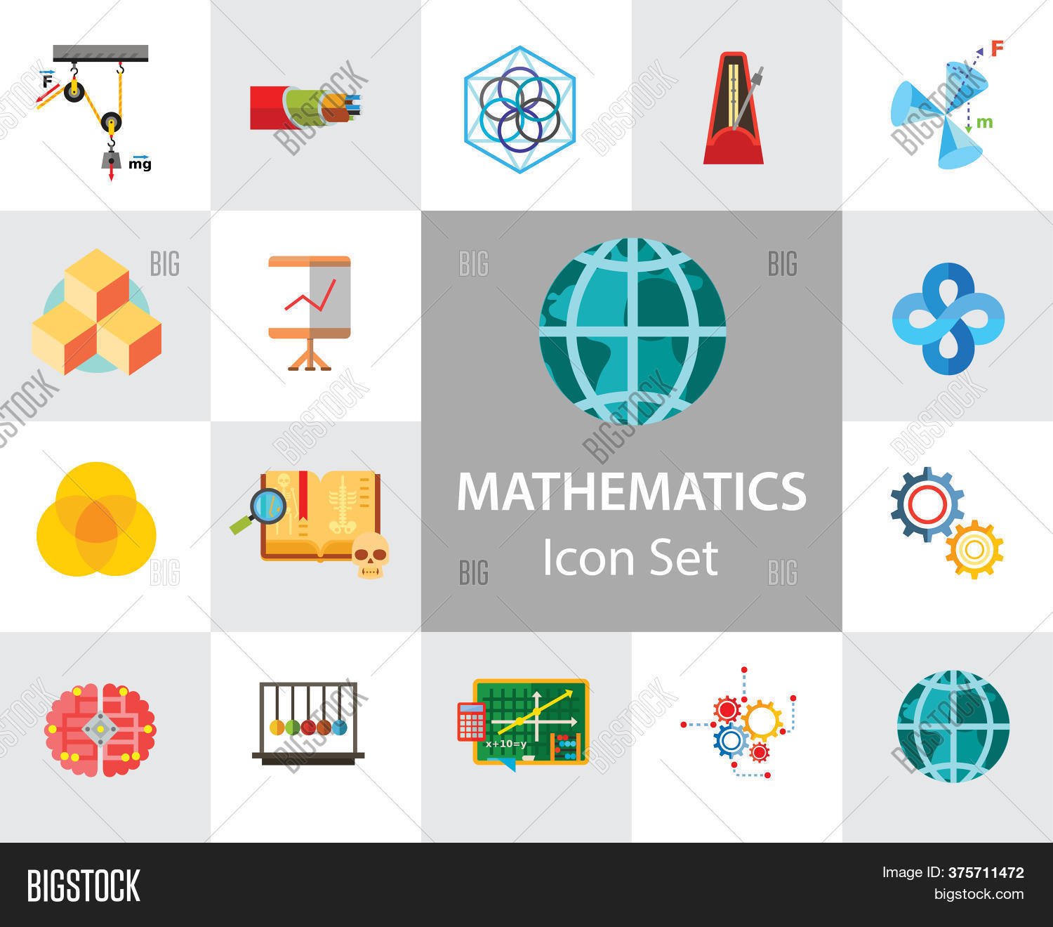 Mathematics Icon Set. Image & Photo (Free Trial) | Bigstock