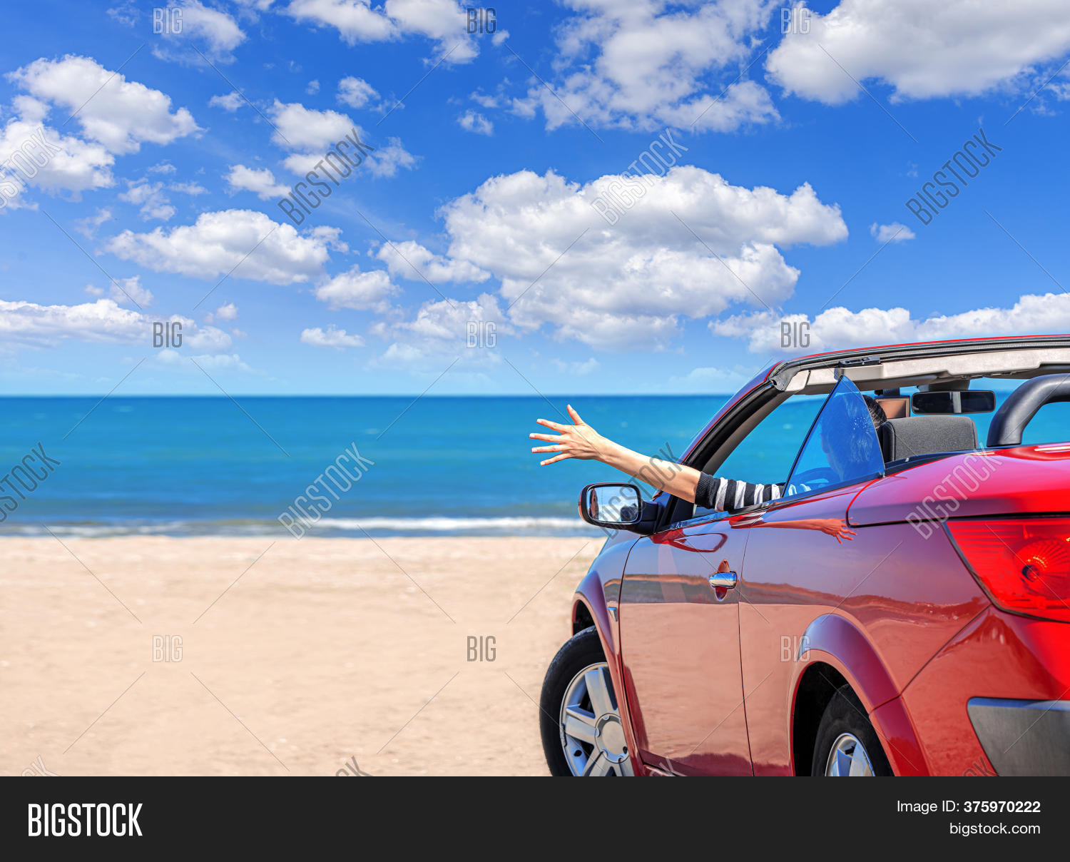 Red Car On Beach. Image & Photo (Free Trial) Bigstock