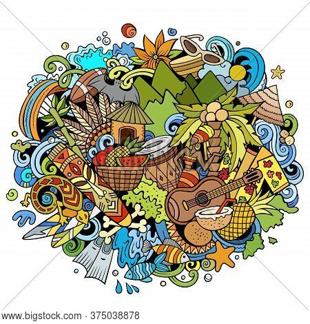 Figi Hand Drawn Cartoon Doodles Illustration. Funny Travel Design.