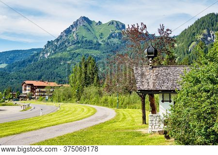 The Aggenstein In The Allgaeu Alps From The Tyrol, Austria. Wooded Slopes And Rugged Summit. View To