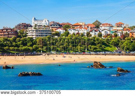 Santander City Aerial Panoramic View. Santander Is The Capital Of The Cantabria Region In Spain