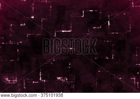 Creative Pink Shadowy Digital Hi-tech Dirty Digitally Drawn Backdrop Illustration
