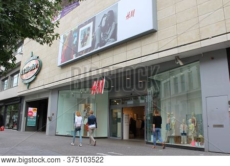 Aalst, Belgium, 6 July 2020: Exterior View Of A H&m Clothing Chain Store In Flanders, Belgium. Henne
