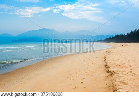 Lonely Beach Near The Da Nang City In Vietnam