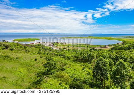 Russky Island Aerial Panoramic View. Russky Island Is An Island Off Vladivostok In Primorsky Krai, R