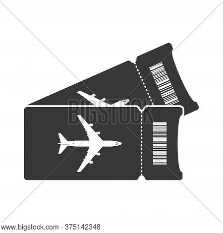 Plane Ticket. Simple Vector Icon Isolated On A White Background For Websites And Apps