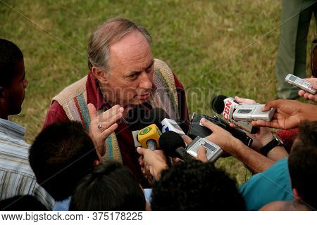 Caravelas, Bahia / Brazil - June 5, 2009: Carlos Minc, Minister Of The Environment Of President Lula