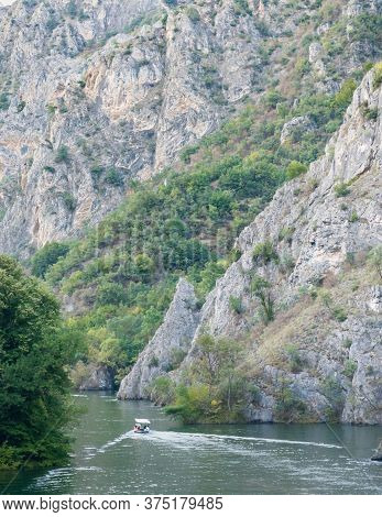 North Macedonia/macedonia-14 September 2018Boat,boats,drifting