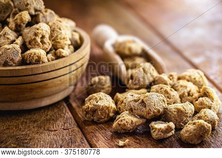 Coarse Soy Protein, Also Called Soya Meat The Protein Textured In Pieces.