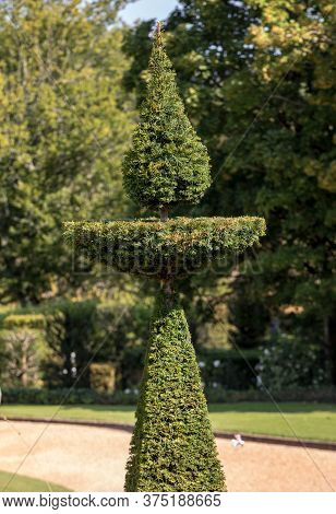 Eyrignac, France - September 2, 2018: The Picturesque Jardins Du Manoir D Eyrignac In Dordogne. Fran