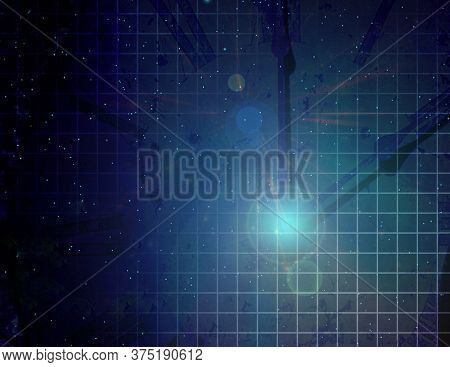 Clock hands in vivis space. 3D rendering