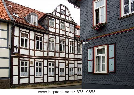 Gamle Fachwerk hus i Wolfenbuttel.