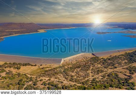 The dam next to Gaborone the capital of Botswana, water reserve for the city