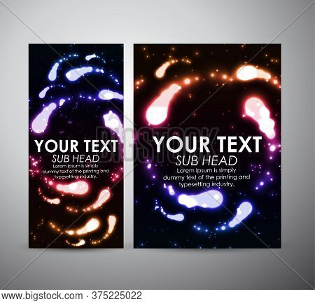 Abstract Digital Flare Frame. Abstract Futuristic Art Wallpaper. Vector Illustration.