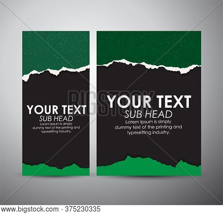 Abstract Torn Paper With Space. Graphic Resources Design Template. Vector Illustration.