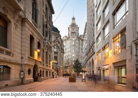 Santiago De Chile, Region Metropolitana, Chile, South America - June 06, 2016: Aristia Building At N