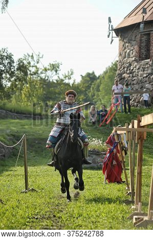 Russia, St. Petersburg 29.07.2016 Historical Reconstruction Of The Legends Of The Norse Vikings. A K