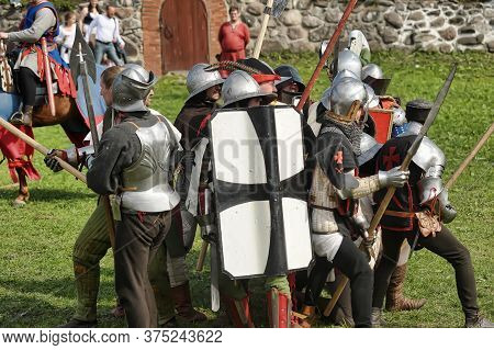 Priozersk, Russia - July 07, 2012: Knight Tournament 