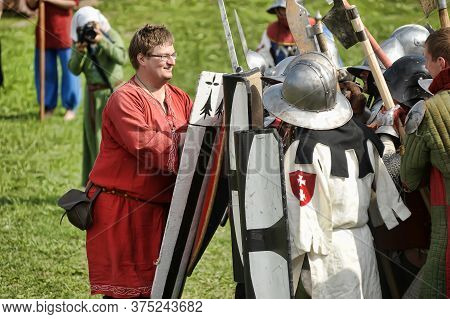 Priozersk, Russia - July 07, 2012: Knight Tournament 