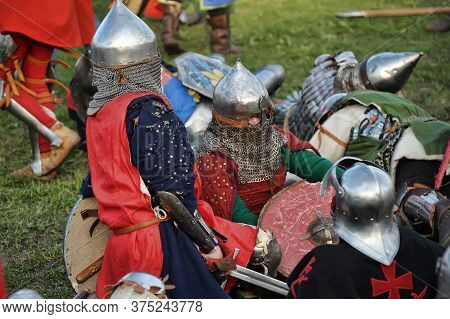 Priozersk, Russia - July 07, 2012: Knight Tournament 