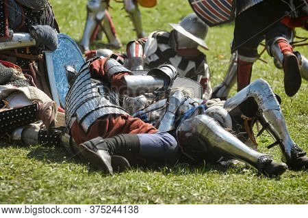 Priozersk, Russia - July 07, 2012: Knight Tournament 