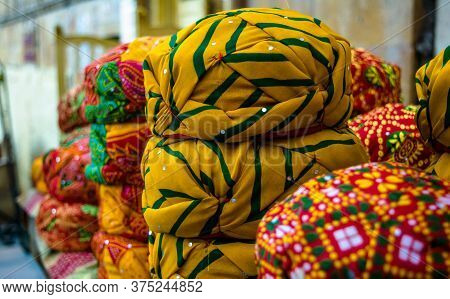 Rajasthani Colorful Turban, Rajasthani Pagdis And Clothing Catches The Attention Of The Visitor Here