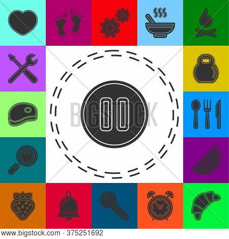 Simple Pause Isolated. Flat Pictogram - Simple Icon