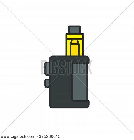 Vaporizer Electric Cigarette Vector Icon Symbol Isolated On White Background