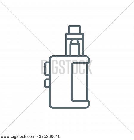 Vaporizer Electric Cigarette Vector Icon Symbol Isolated On White Background