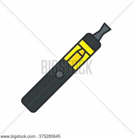 Vaporizer Electric Cigarette Vector Icon Symbol Isolated On White Background