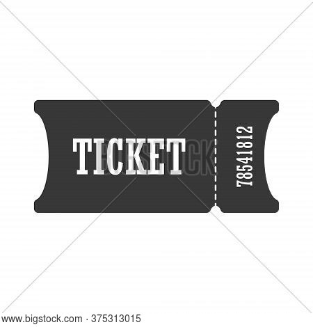 Ticket. Simple Vector Icon Isolated On A White Background For Websites And Apps
