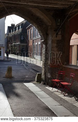 Views Of Winchester Side Streets From Kingsgate, Winchester, Hampshire In The Uk Taken 8th February 